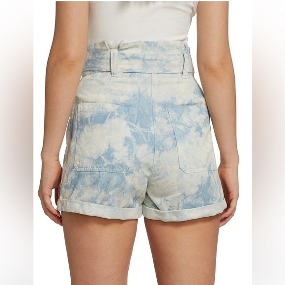 NWOT A.L.C. | Davidson Bleached Blue Marble Shorts 4 - Picture 2 of 9